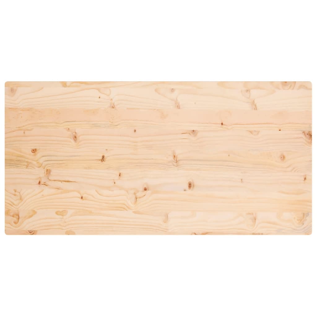 Piano Tavolo 110x60x2,5 cm Legno Massello di Pino Rettangolare