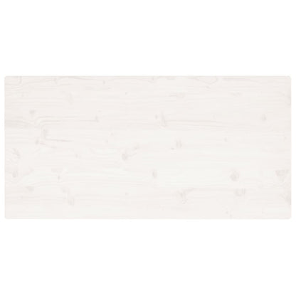 Piano Tavolo Bianco 110x60x2,5 Legno Massello Pino Rettangolare