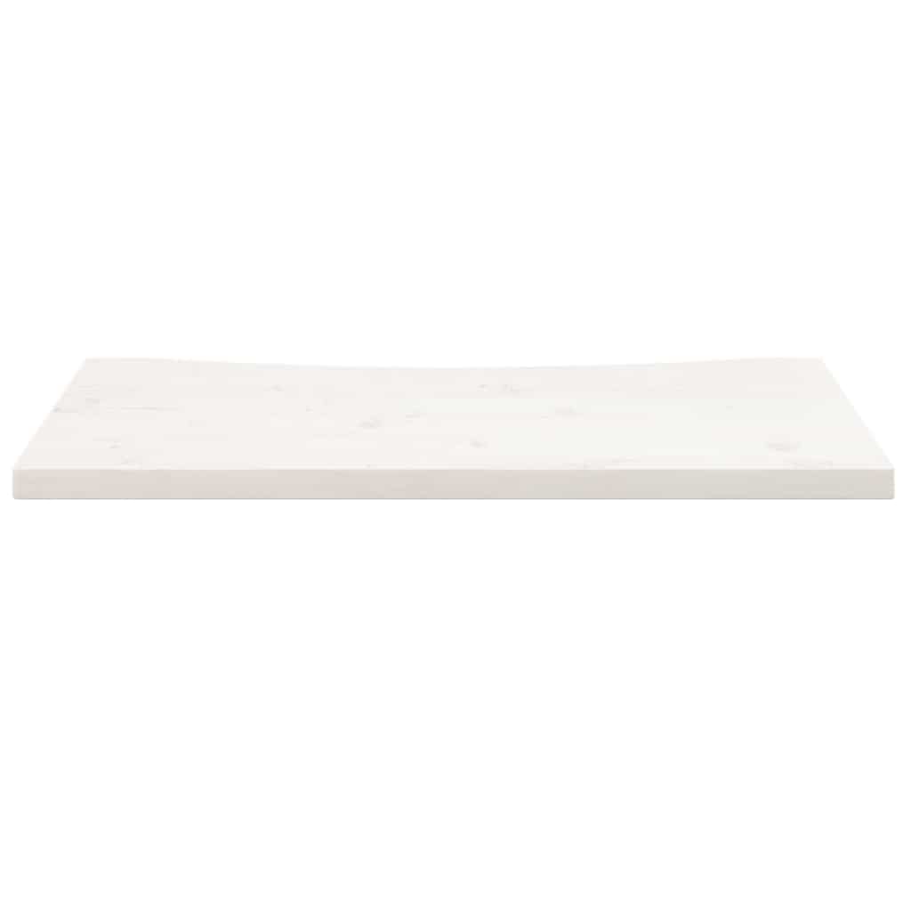 Piano Scrivania Bianco 80x40x2,5 cm in Legno Massello di Pino