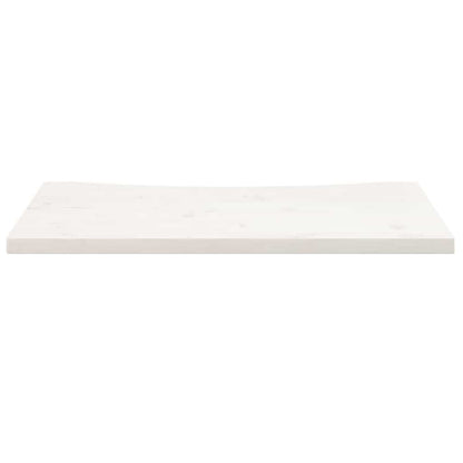 Piano Scrivania Bianco 80x40x2,5 cm in Legno Massello di Pino