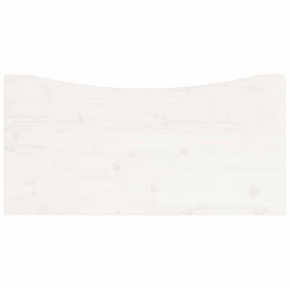 Piano Scrivania Bianco 80x40x2,5 cm in Legno Massello di Pino