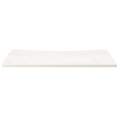 Piano Scrivania Bianco 100x50x2,5 cm in Legno Massello di Pino