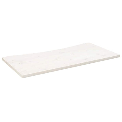 Piano Scrivania Bianco 110x55x2,5 cm in Legno Massello di Pino