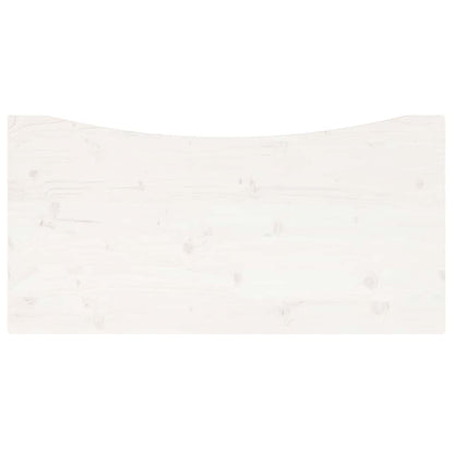 Piano Scrivania Bianco 110x55x2,5 cm in Legno Massello di Pino