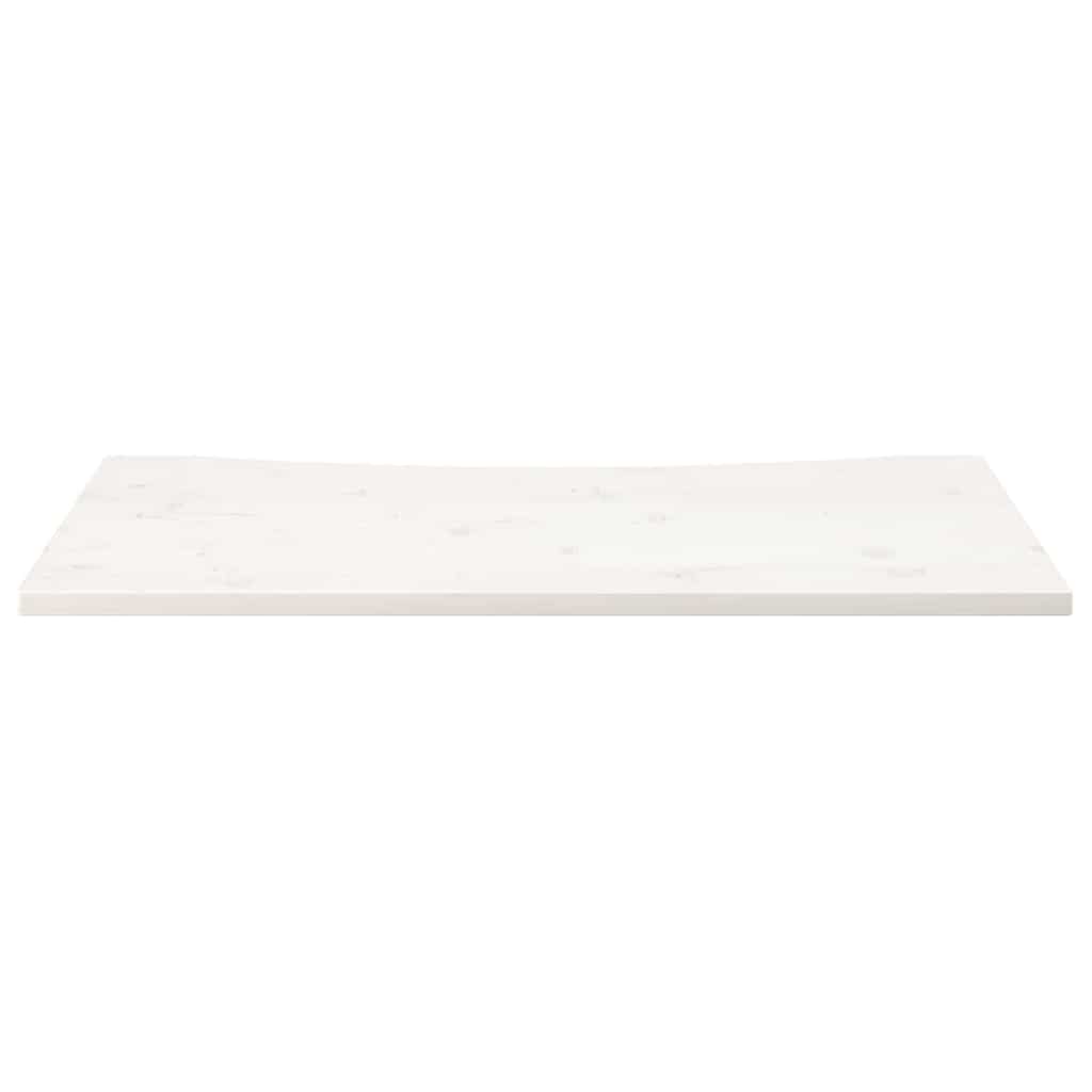 Piano Scrivania Bianco 110x60x2,5 cm in Legno Massello di Pino