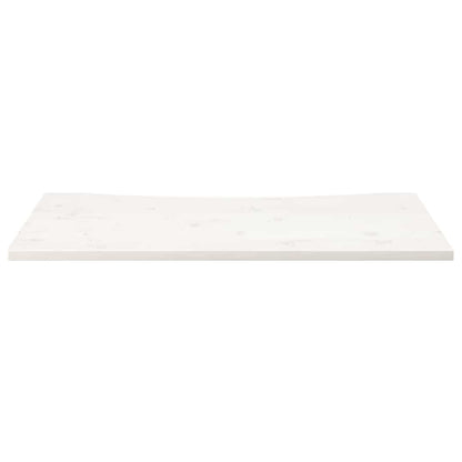 Piano Scrivania Bianco 110x60x2,5 cm in Legno Massello di Pino