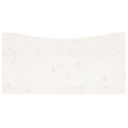 Piano Scrivania Bianco 110x60x2,5 cm in Legno Massello di Pino