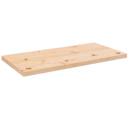 Piano Scrivania 80x40x2,5 cm in Legno Massello di Pino