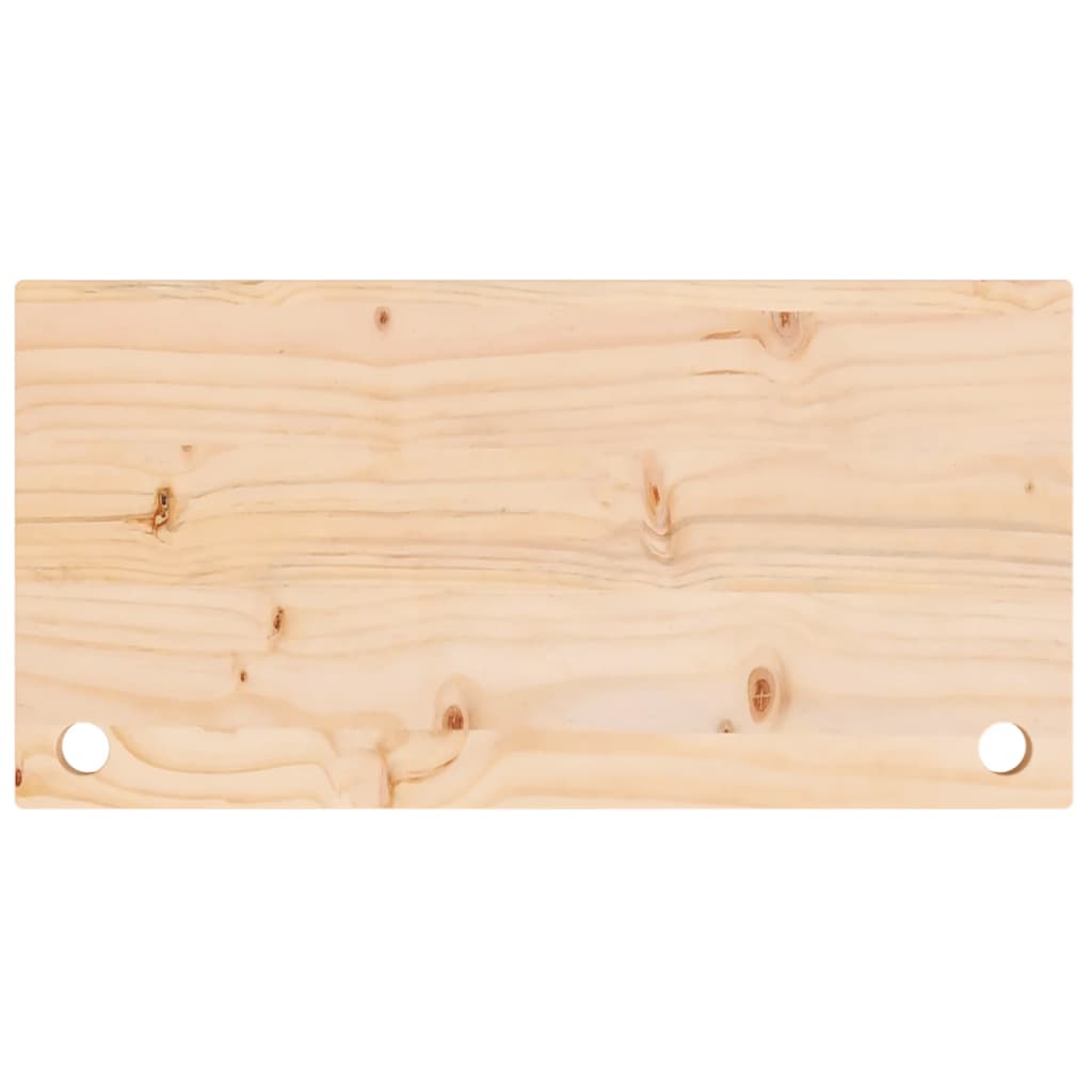 Piano Scrivania 80x40x2,5 cm in Legno Massello di Pino