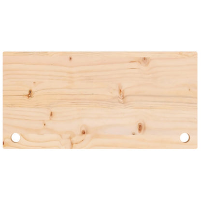 Piano Scrivania 80x40x2,5 cm in Legno Massello di Pino