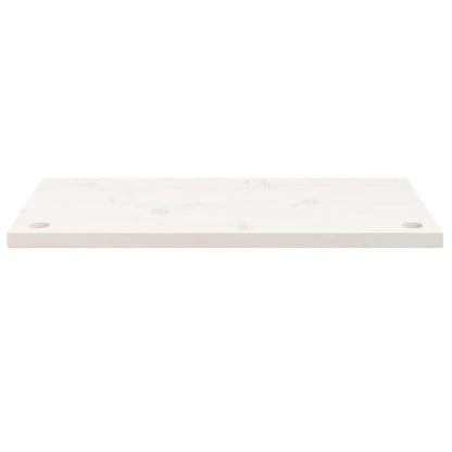 Piano Scrivania Bianco 80x40x2,5 cm in Legno Massello di Pino