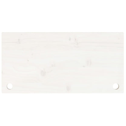 Piano Scrivania Bianco 80x40x2,5 cm in Legno Massello di Pino