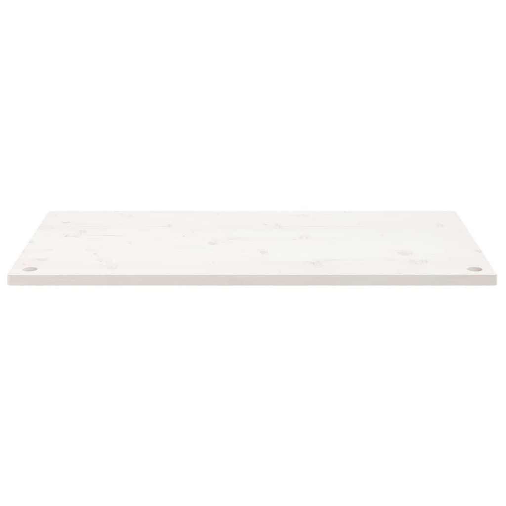 Piano Scrivania Bianco 100x50x2,5 cm in Legno Massello di Pino