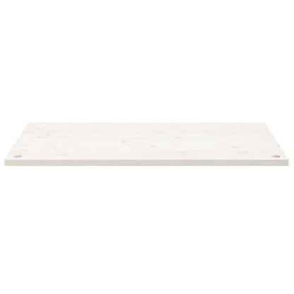 Piano Scrivania Bianco 100x50x2,5 cm in Legno Massello di Pino