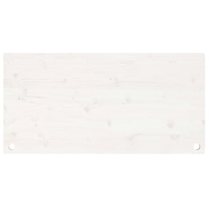 Piano Scrivania Bianco 100x50x2,5 cm in Legno Massello di Pino