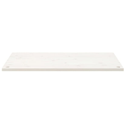 Piano Scrivania Bianco 110x55x2,5 cm in Legno Massello di Pino