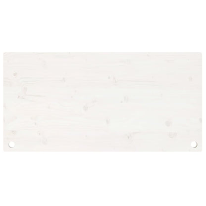 Piano Scrivania Bianco 110x55x2,5 cm in Legno Massello di Pino