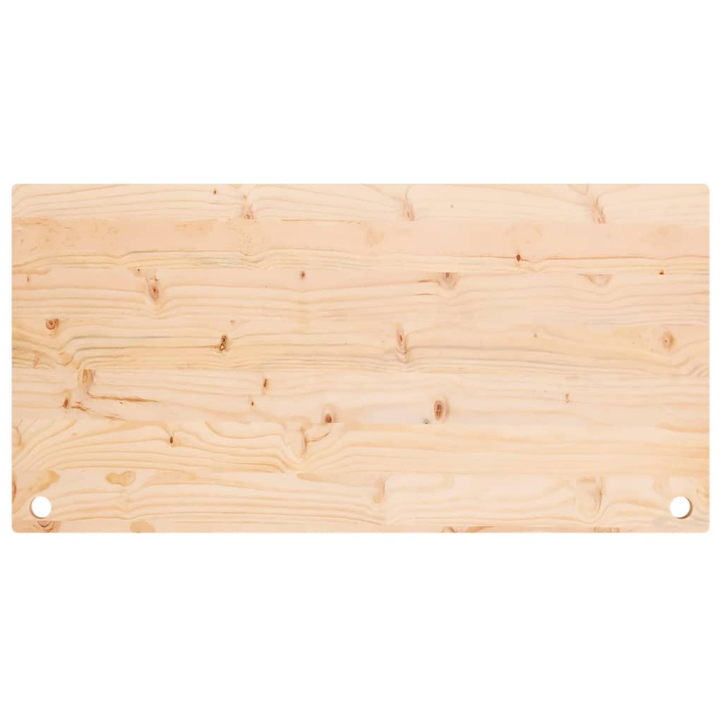 Piano Scrivania 100x60x2,5 cm in Legno Massello di Pino