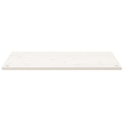 Piano Scrivania Bianco 100x60x2,5 cm in Legno Massello di Pino