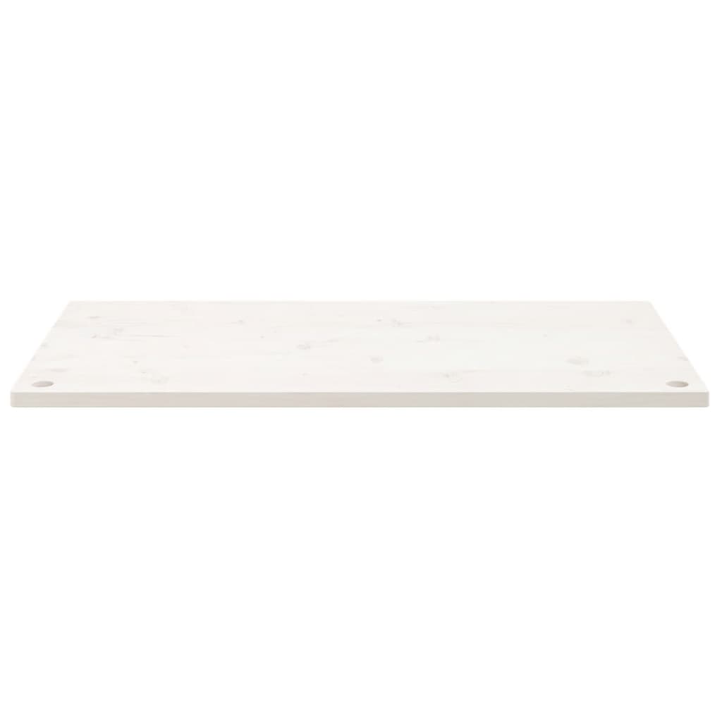 Piano Scrivania Bianco 110x60x2,5 cm in Legno Massello di Pino