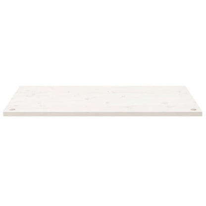 Piano Scrivania Bianco 110x60x2,5 cm in Legno Massello di Pino