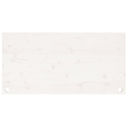 Piano Scrivania Bianco 110x60x2,5 cm in Legno Massello di Pino