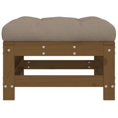 Sgabello da Giardino con Cuscino Ambra Legno Massello di Pino