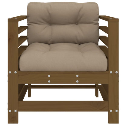 Sedie da Giardino con Cuscini 2pz Ambra Legno Massello di Pino