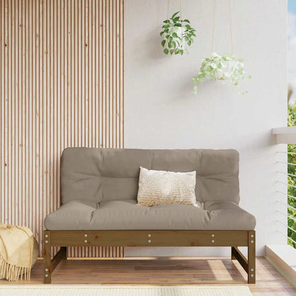 Divano Centrale Marrone Ambra 120x80 cm Legno Massello di Pino
