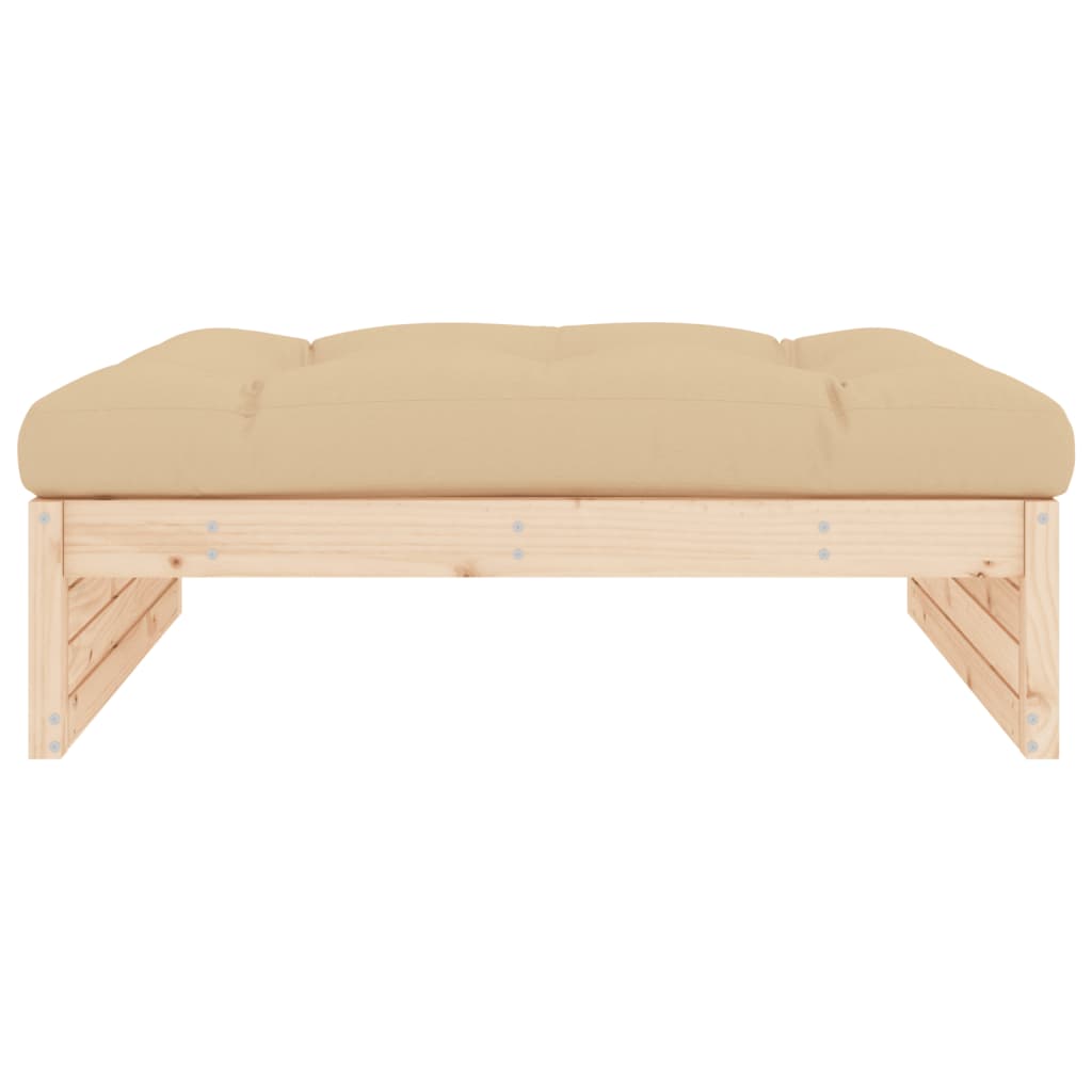 Poggiapiedi da Giardino 120x80 cm in Legno Massello di Pino