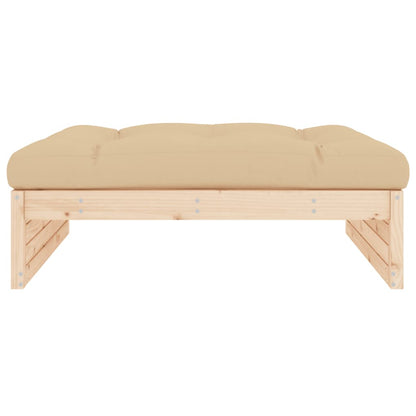 Poggiapiedi da Giardino 120x80 cm in Legno Massello di Pino