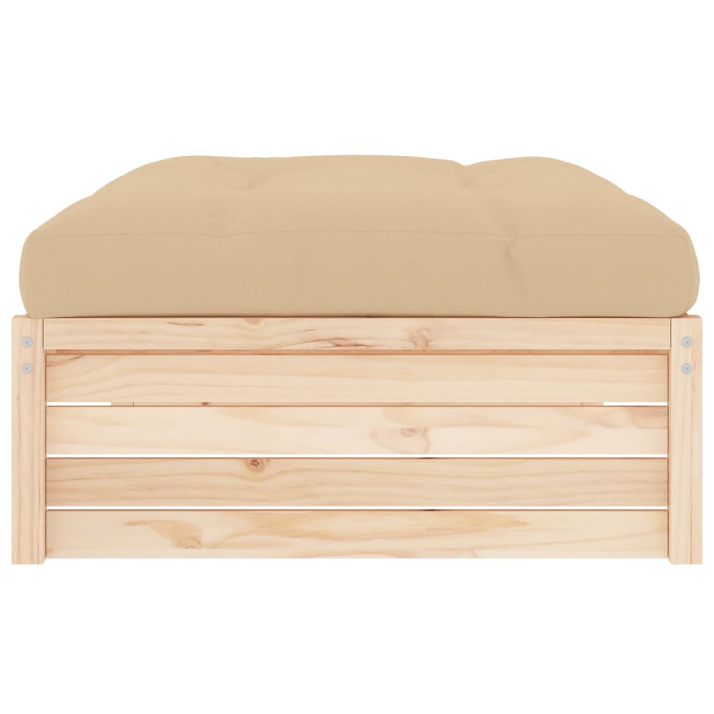 Poggiapiedi da Giardino 120x80 cm in Legno Massello di Pino