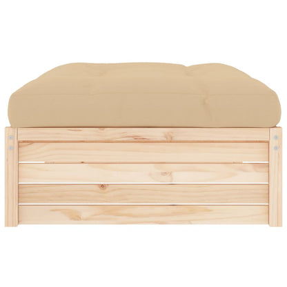 Poggiapiedi da Giardino 120x80 cm in Legno Massello di Pino