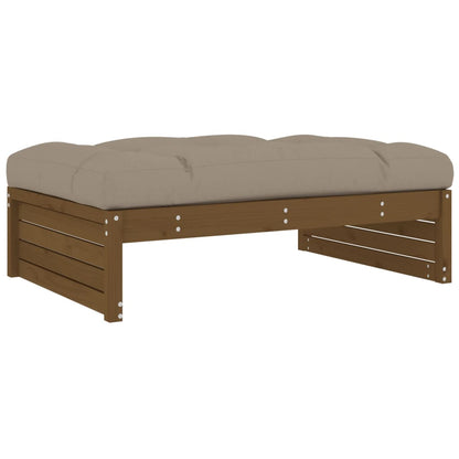 Poggiapiedi Giardino Marrone Ambra 120x80cm Legno Massello Pino