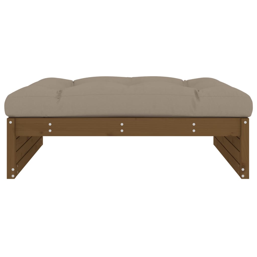 Poggiapiedi Giardino Marrone Ambra 120x80cm Legno Massello Pino
