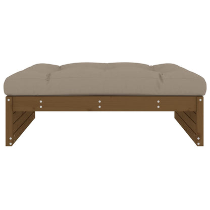 Poggiapiedi Giardino Marrone Ambra 120x80cm Legno Massello Pino