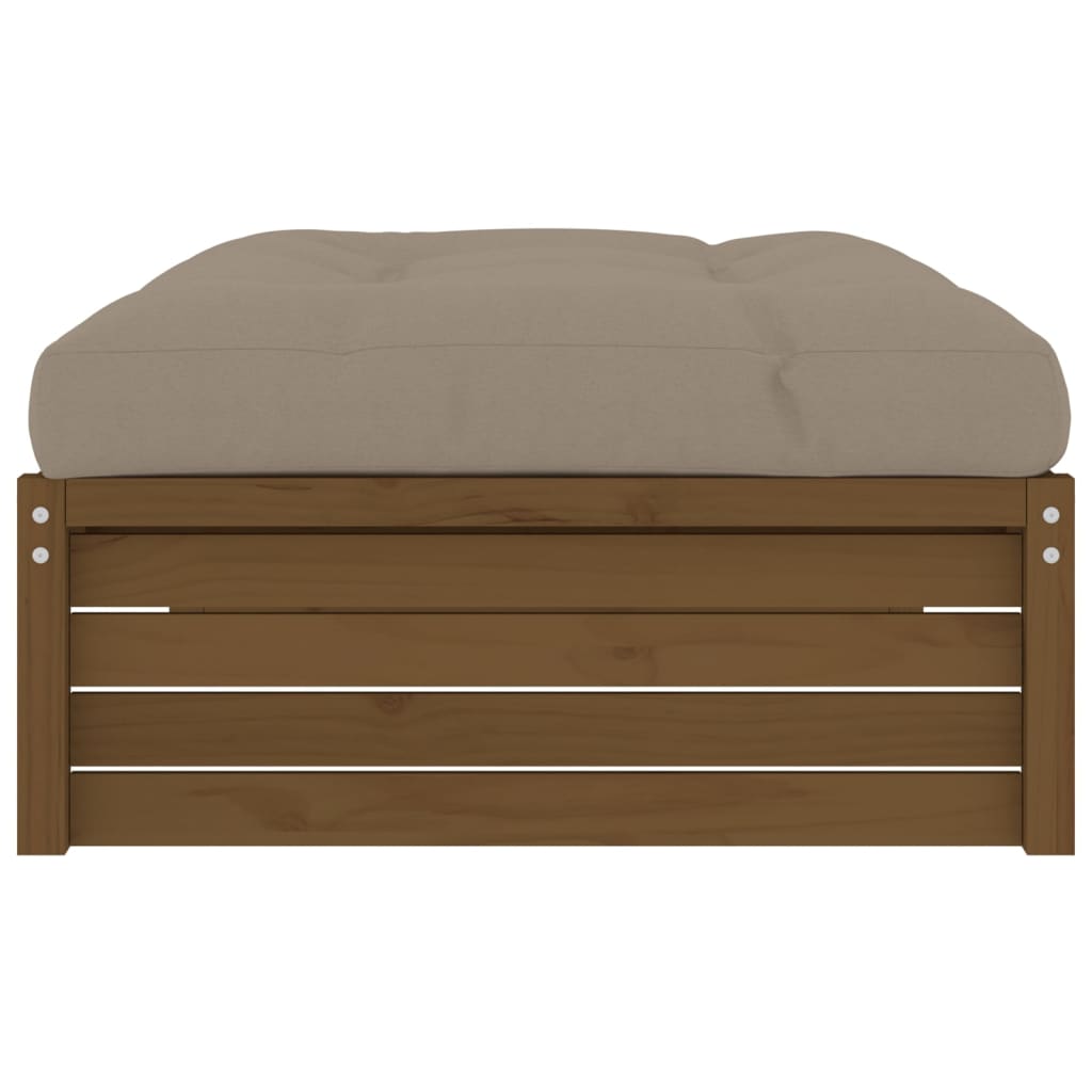 Poggiapiedi Giardino Marrone Ambra 120x80cm Legno Massello Pino