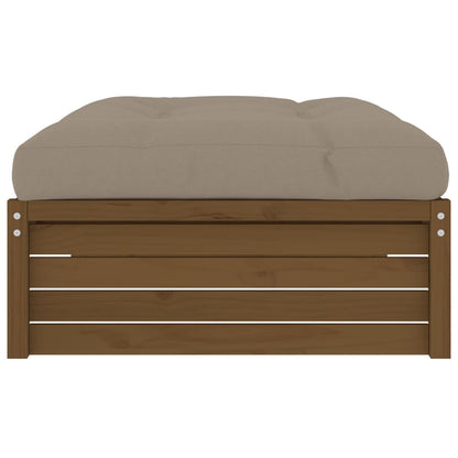 Poggiapiedi Giardino Marrone Ambra 120x80cm Legno Massello Pino