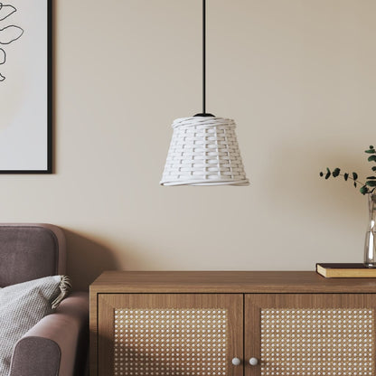 Paralume da Soffitto Bianco Ã˜15x12 cm in Vimini