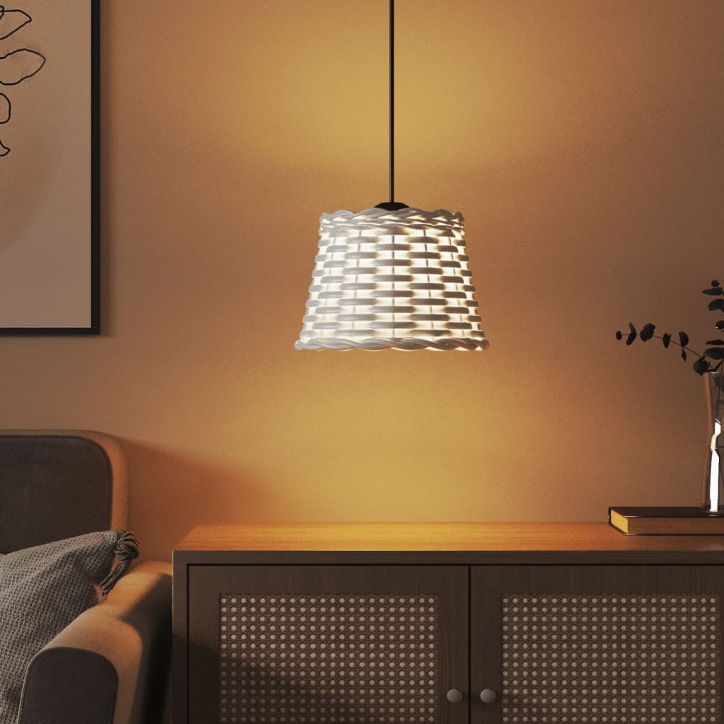 Paralume da Soffitto Bianco Ã˜20x15 cm in Vimini