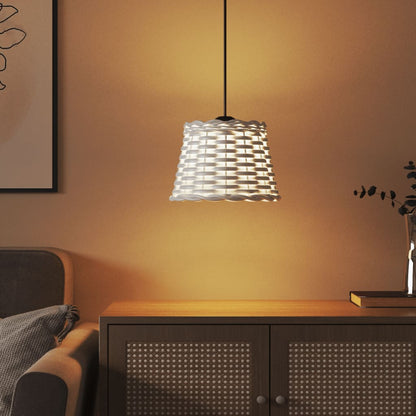Paralume da Soffitto Bianco Ã˜20x15 cm in Vimini