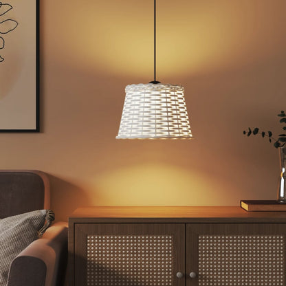 Paralume da Soffitto Bianco Ã˜25x17 cm in Vimini