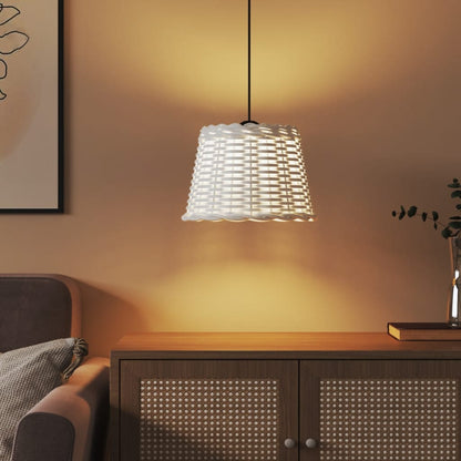 Paralume da Soffitto Bianco Ã˜30x20 cm in Vimini