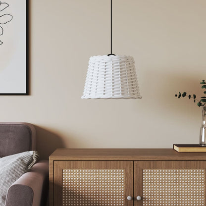 Paralume da Soffitto Bianco Ã˜30x20 cm in Vimini