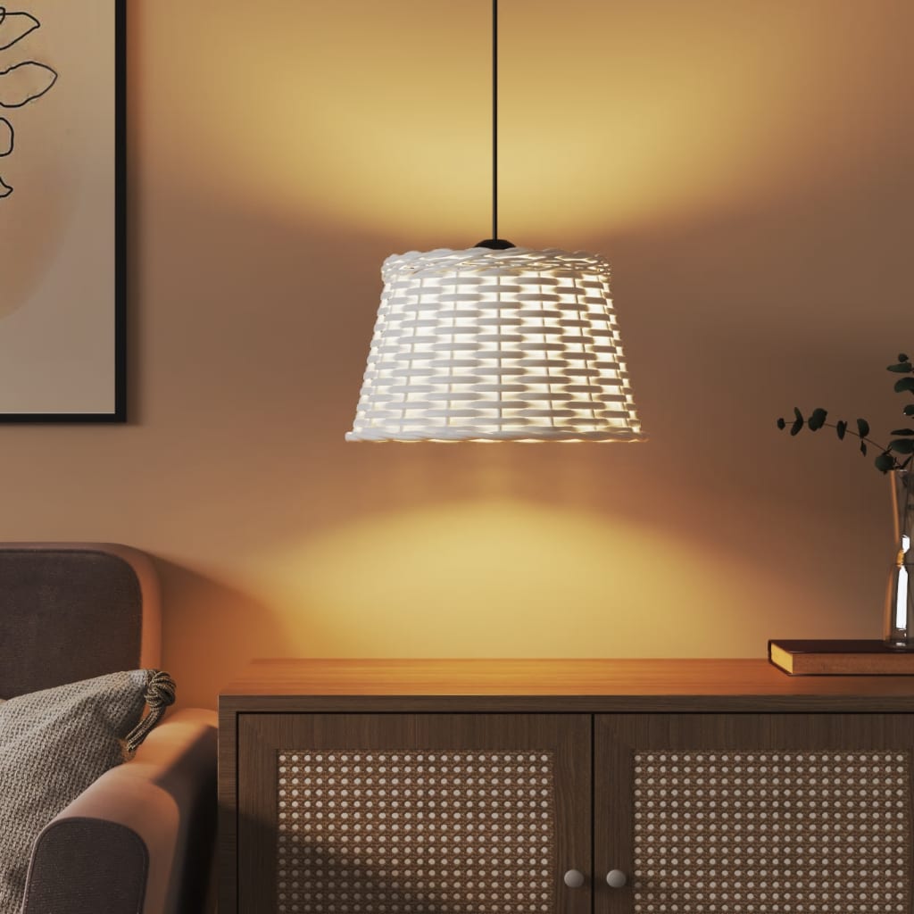 Paralume da Soffitto Bianco Ã˜38x23 cm in Vimini