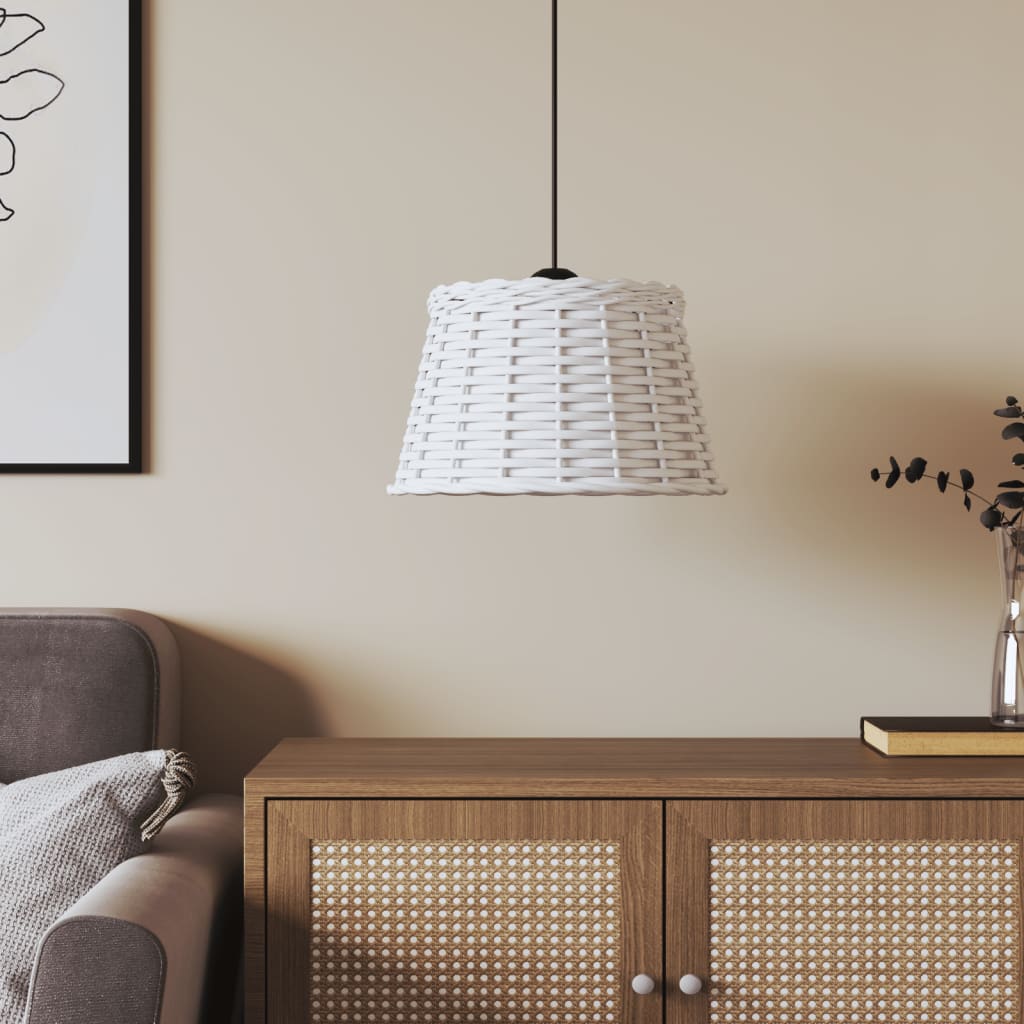 Paralume da Soffitto Bianco Ã˜38x23 cm in Vimini