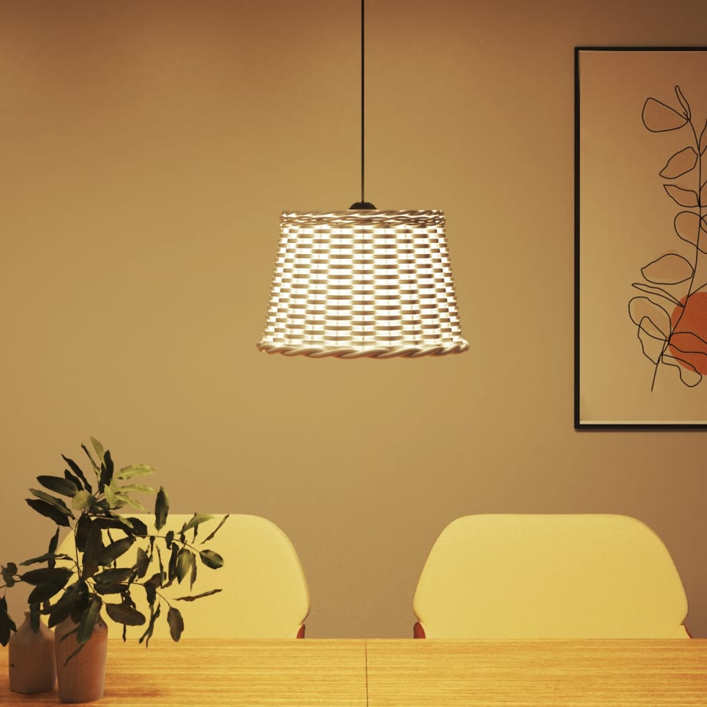 Paralume da Soffitto Bianco Ã˜40x26 cm in Vimini