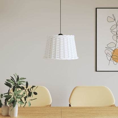 Paralume da Soffitto Bianco Ã˜40x26 cm in Vimini