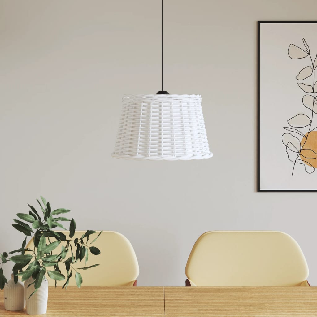 Paralume da Soffitto Bianco ÃƒËœ45x28 cm in Vimini