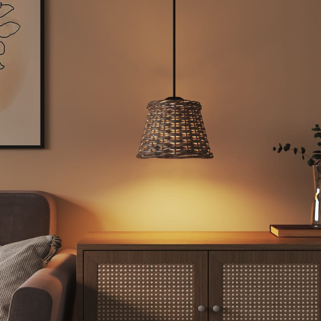 Paralume da Soffitto Marrone Ã˜15x12 cm in Vimini